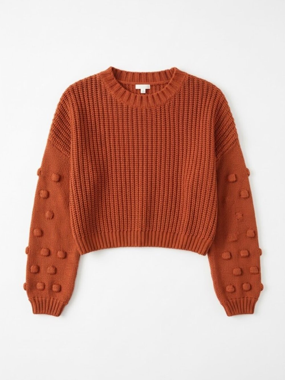 En Créme Cropped Crewneck Sweater